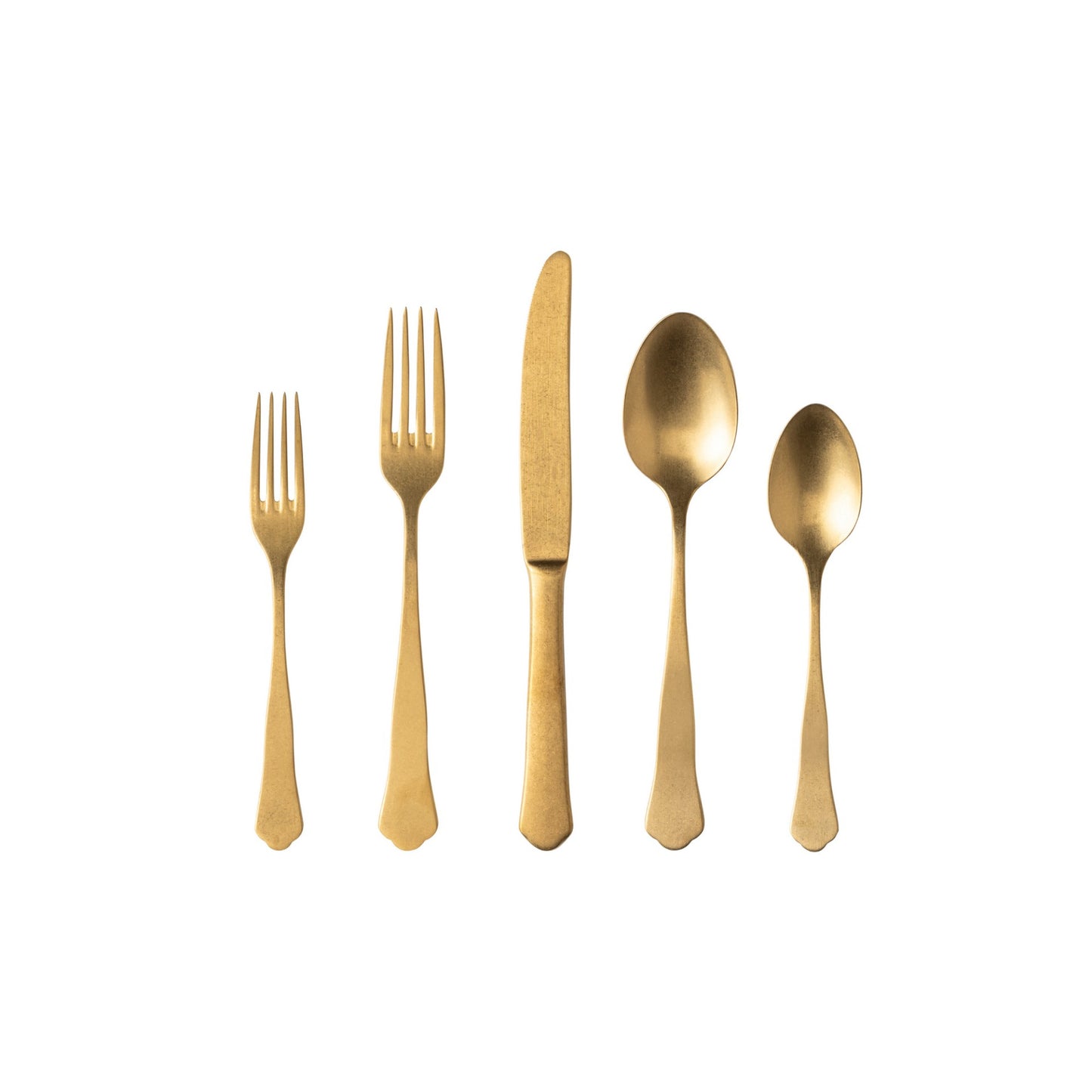 Costa nova-prado vintage gold 5 piece place setting