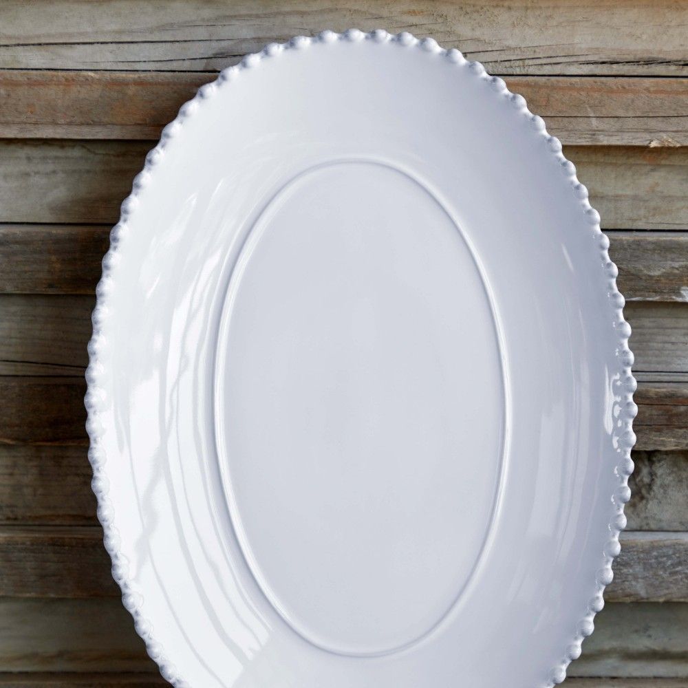Costa Nova-OVAL PLATTER 16" PEARL