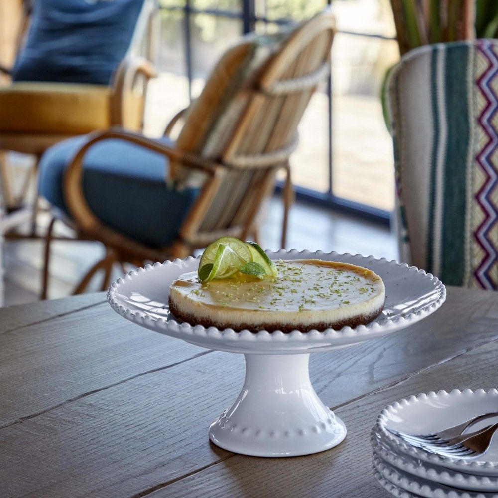 Costa Nova-FOOTED PLATE 9" PEARL