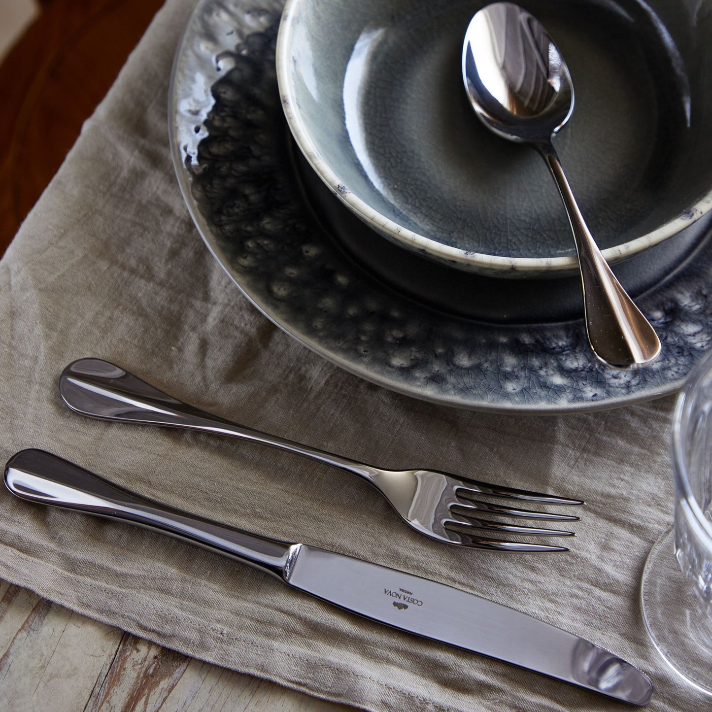 Costa nova-nau polished flatware 5 piece set