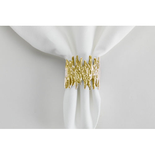 Tableau-Napkin ring cast organic gold