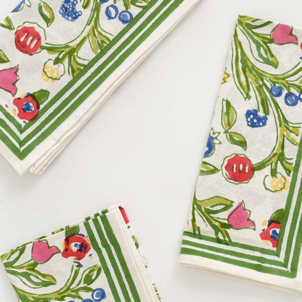 Pomegranate-Emma Napkins-Cloth set of 4