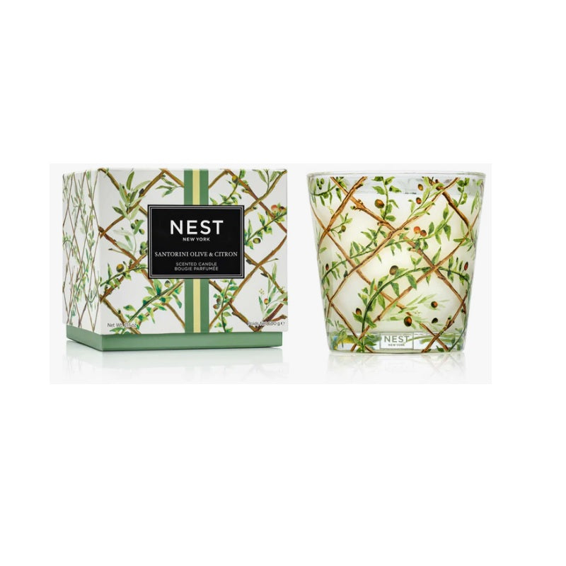 Nest-3 wick Santorini Olive & Citron