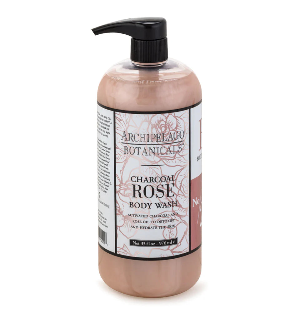 Archipelago-Charcoal Rosa Body Wash 33 oz