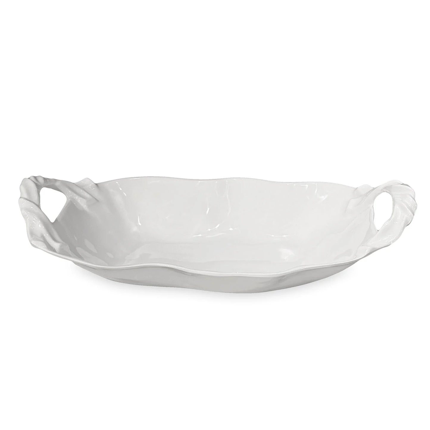 Beatriz Ball- VIDA Sasha Large Oval Bowl with Handles (White)