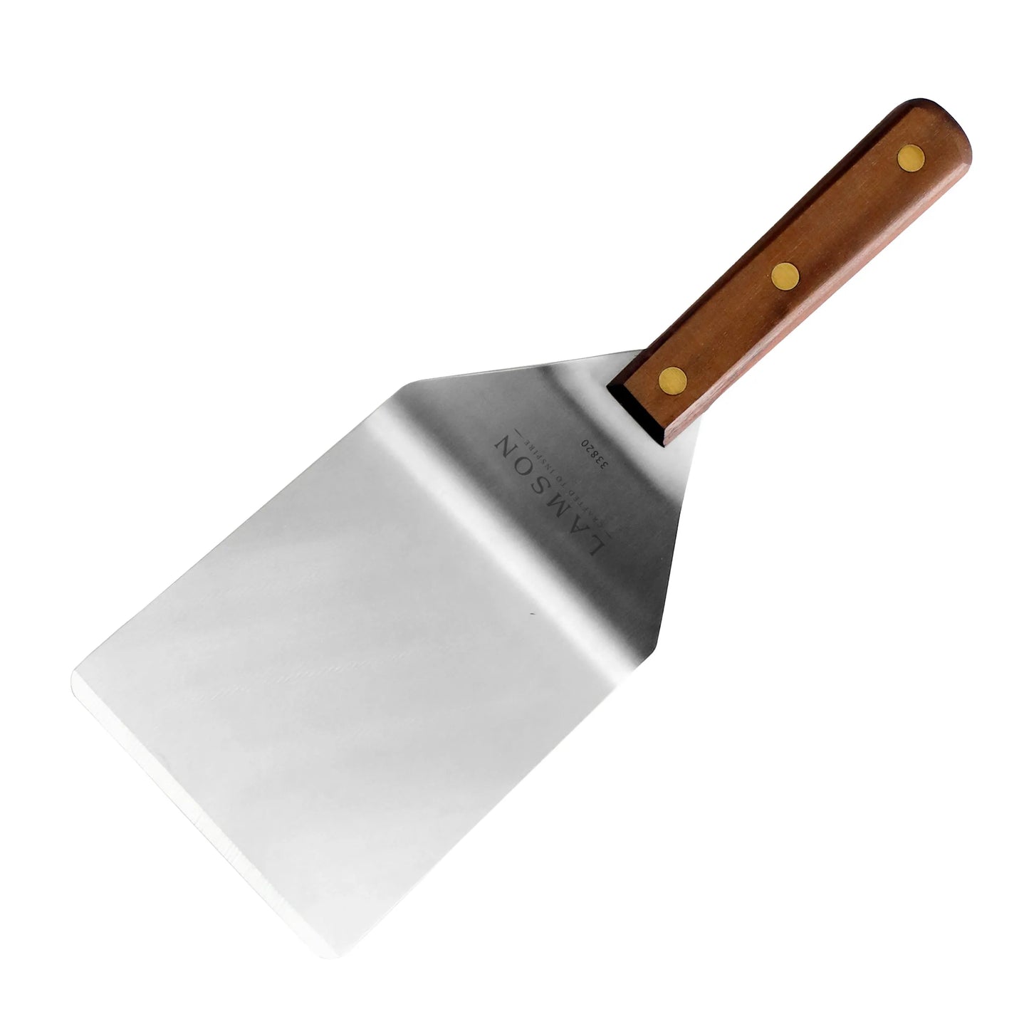 Lamson-hamburger turner with walnut handle 4.625″X 6″