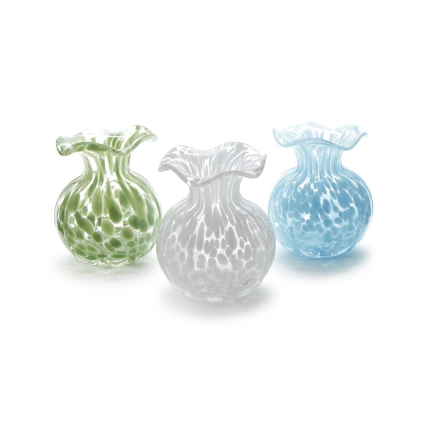Two's Company-Ruffled Edge Spotted Vase Assorted