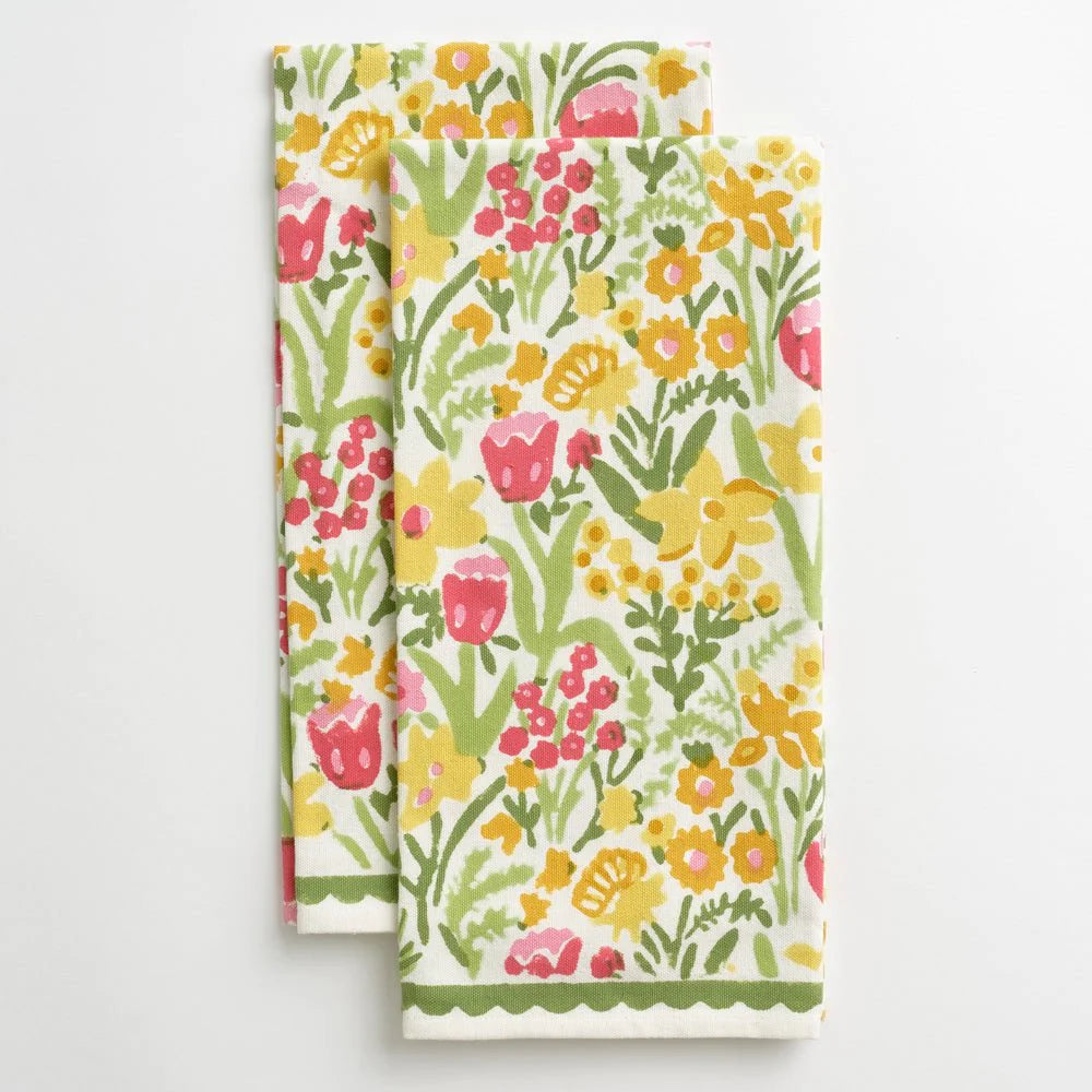 Pomegranate Inc.-70s Flower Tea Towels