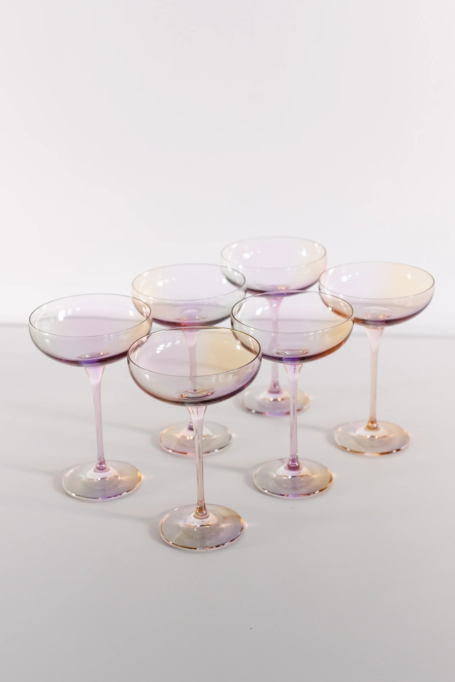 ESTELLE-COLORED CHAMPAGNE COUPE STEMWARE - SET OF 6