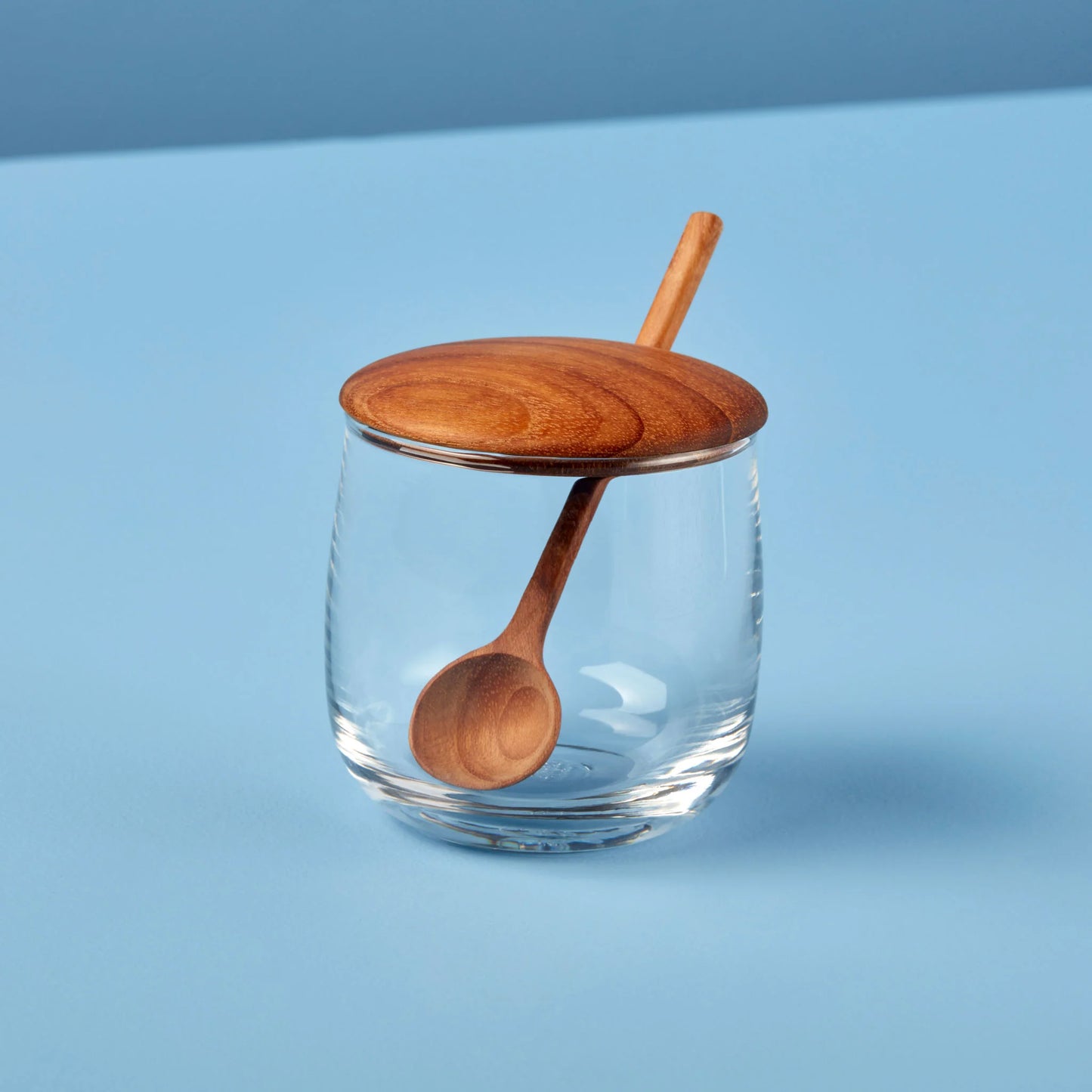 Be Home-Glass Jar with Teak Lid & Spoon