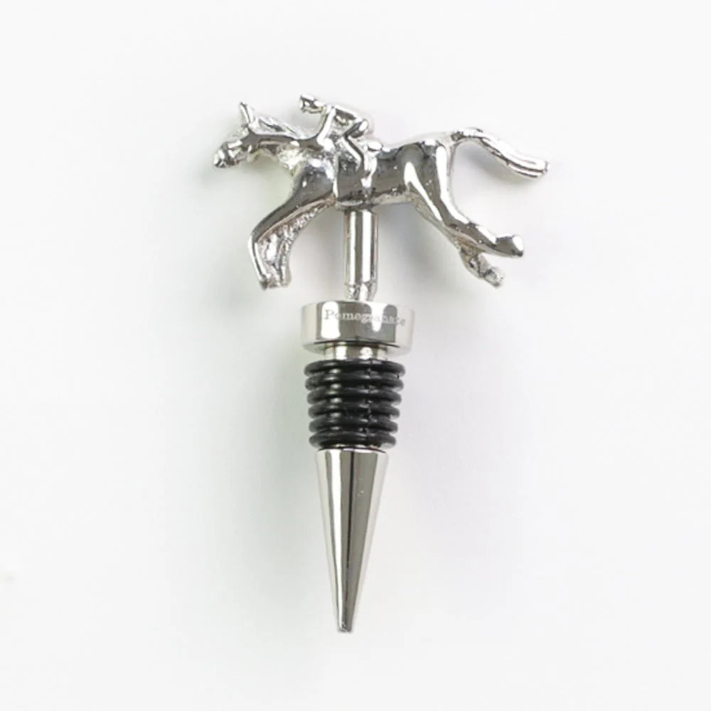 Pomegranate - Silver Jockey Bottle Stopper