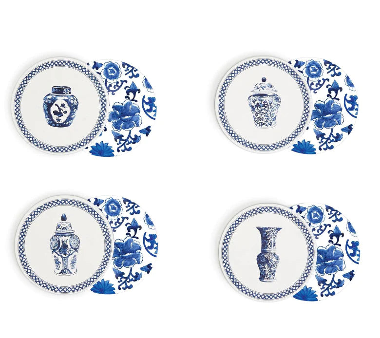 Two's company-chinoiserie s/40 coasters in gift box