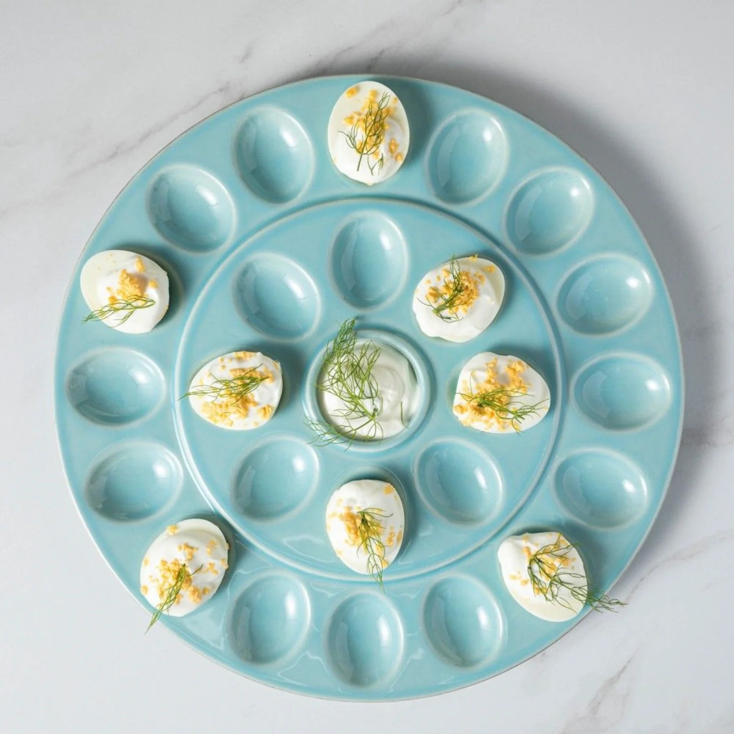 Casafina-Cook & Host Egg Platter Blue