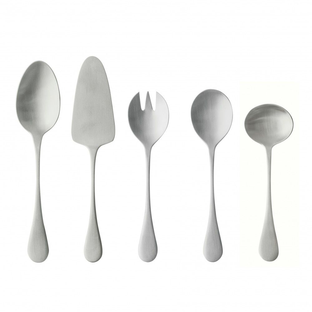 Costa Nova-ANTIGO FLATWARE HOSTESSS SERVING SET 5 PCS. - BRUSHED