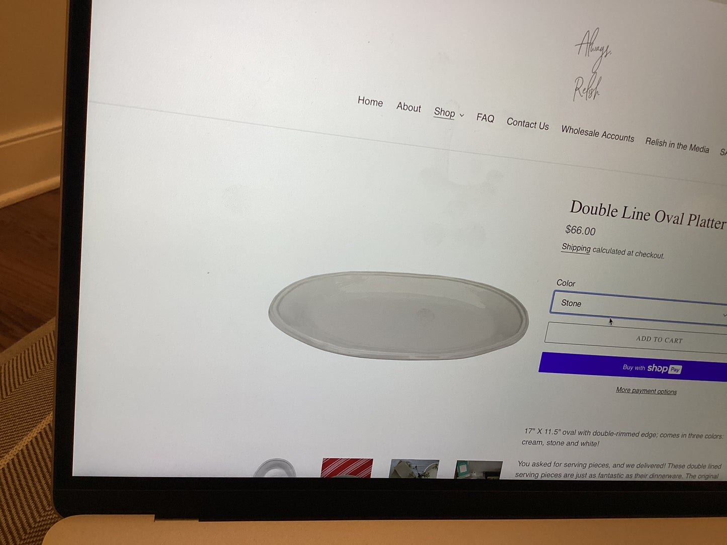 Relish-serving tray double line stone