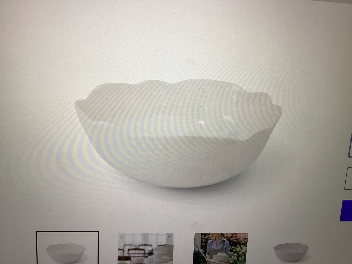 Relish-serving bowl scallop cream