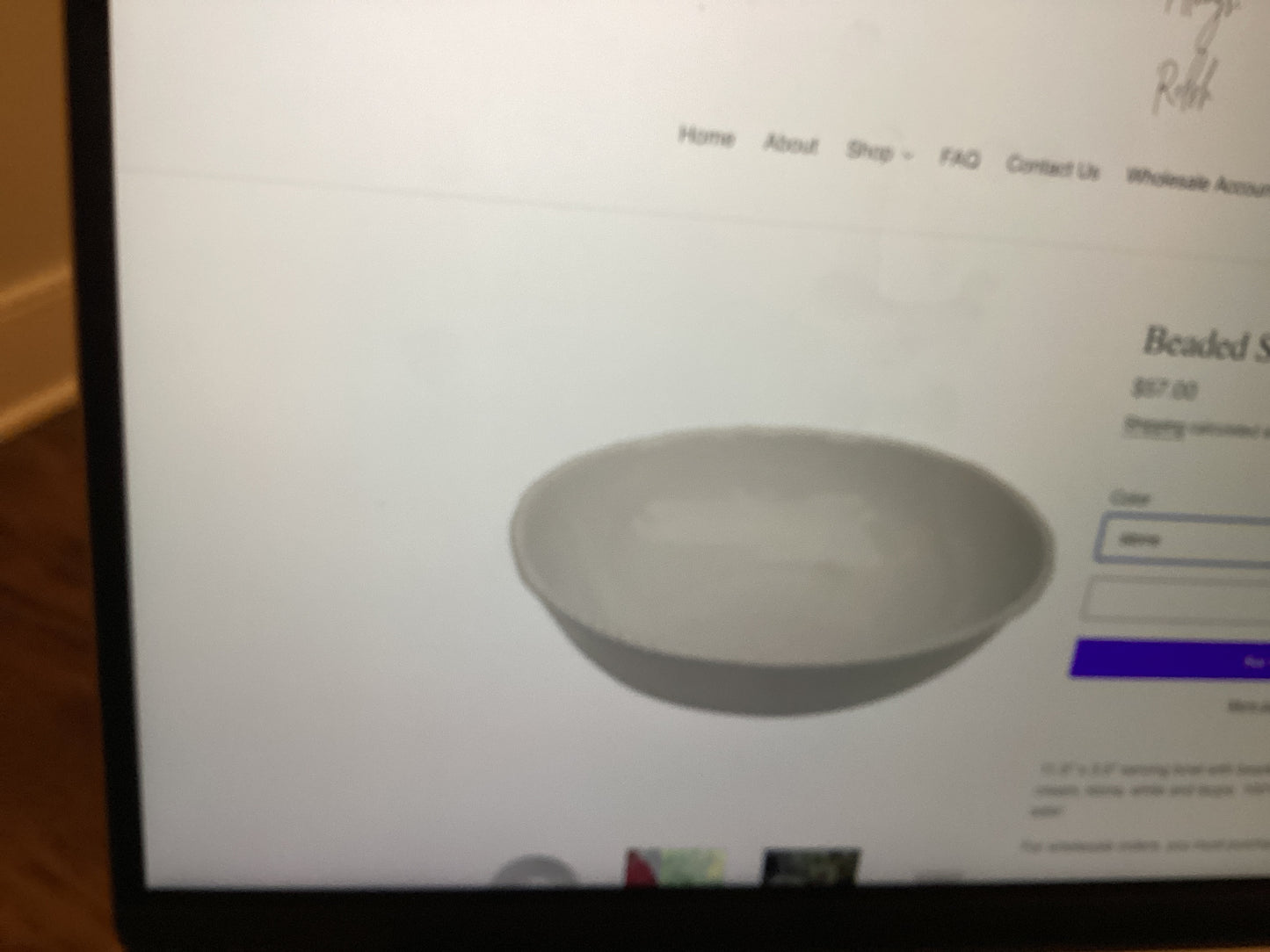Relish-serving bowl beaded stone