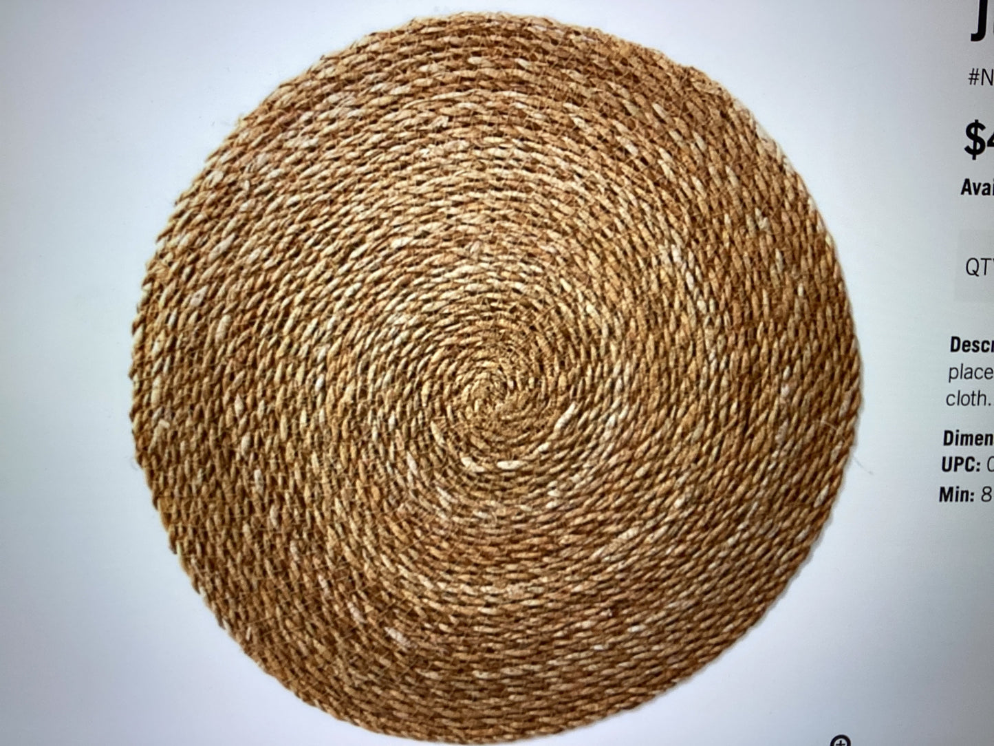 Napa-Jute Round Placemat