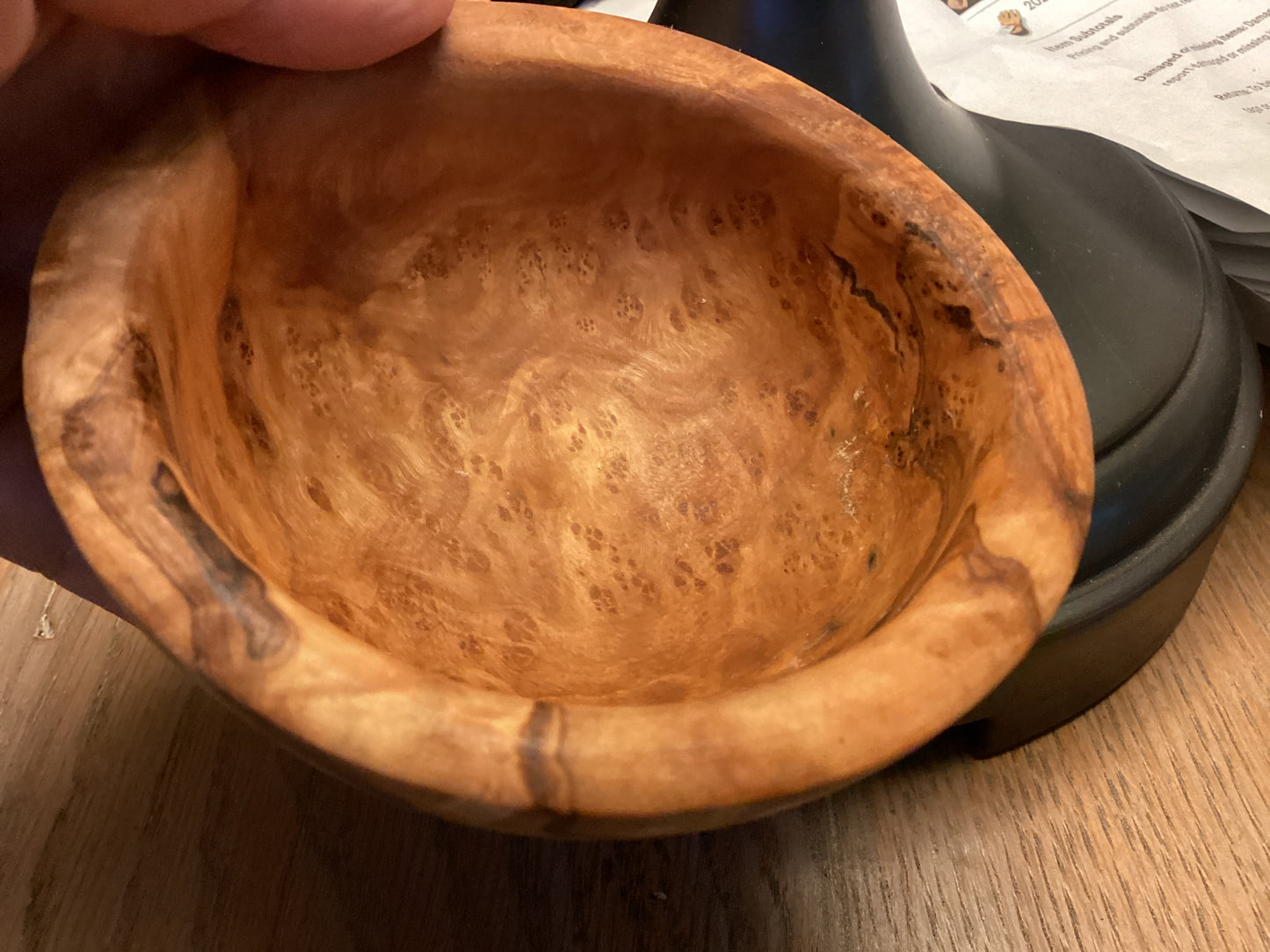 Olive wood-medium dip bowl