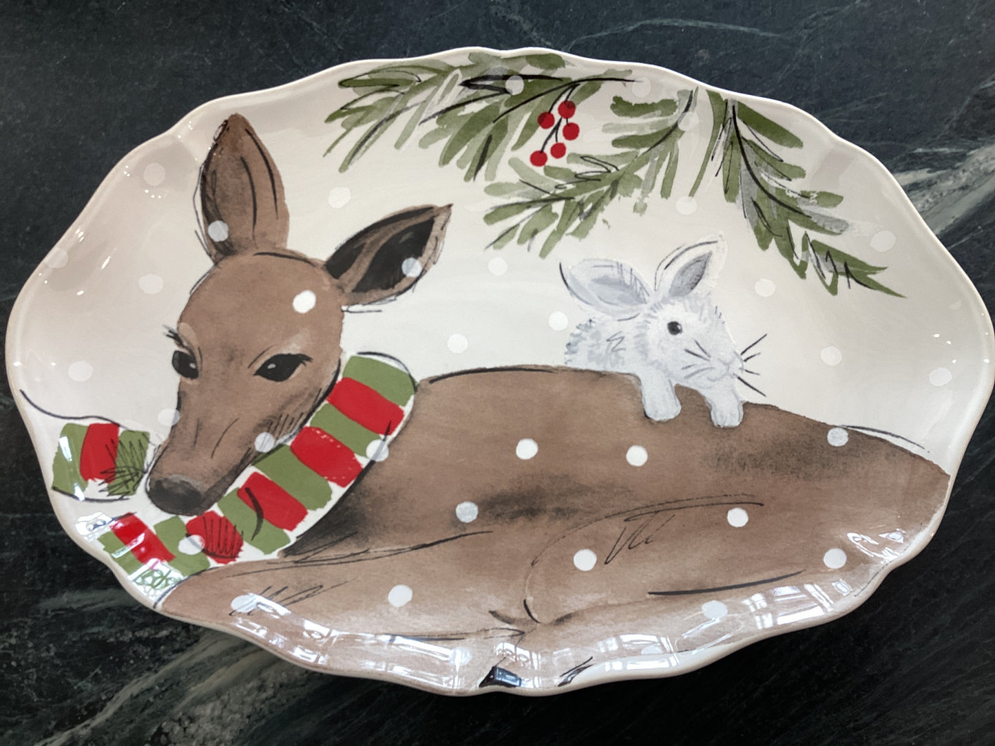 Casafina-Deer Friends Oval Platter 32cm