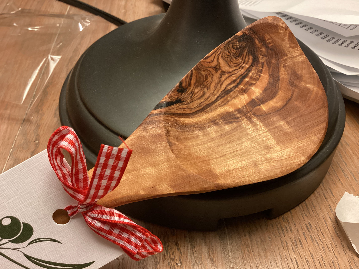 Olive wood-cooking spoon
