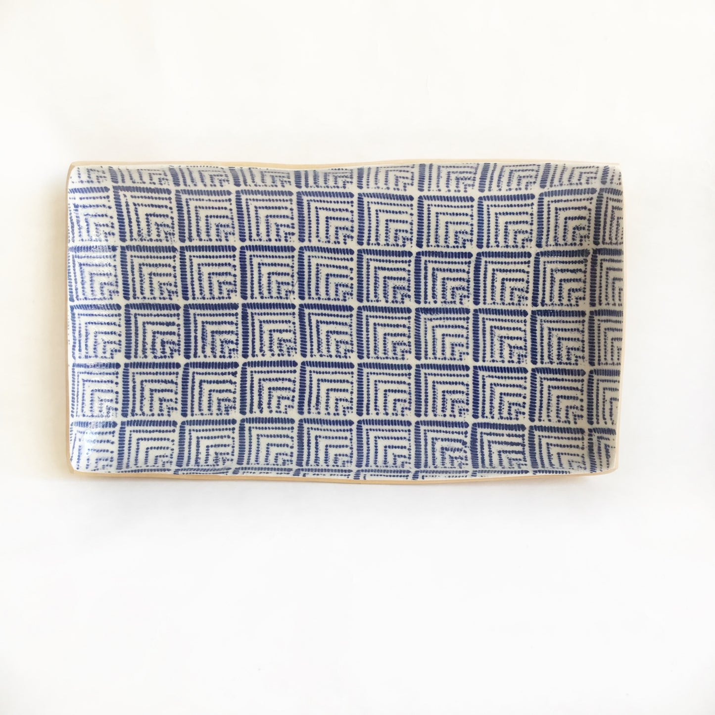 Terrafirma-med stacking rectangle platter deco cobalt