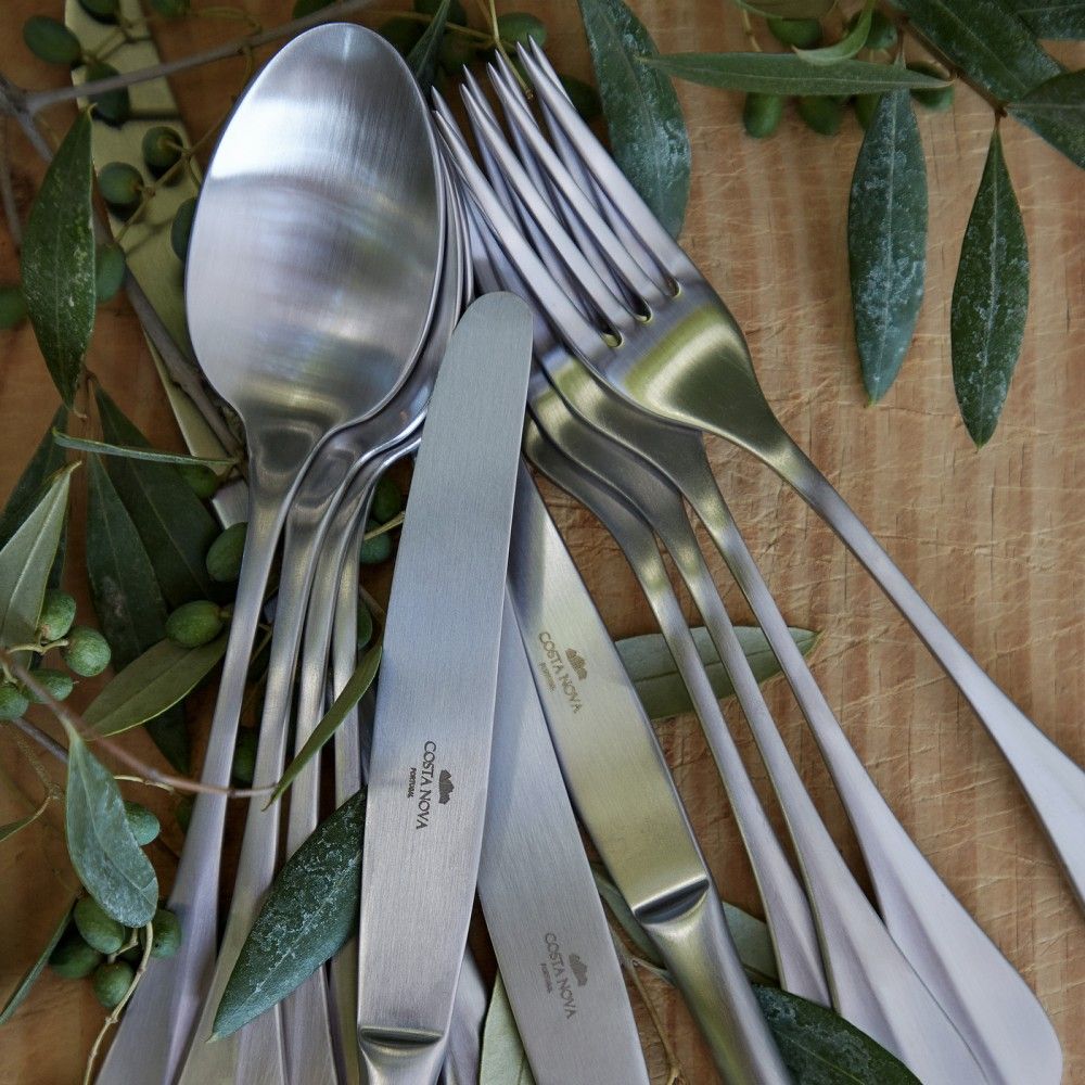 Costa Nova-Nau brushed flatware set