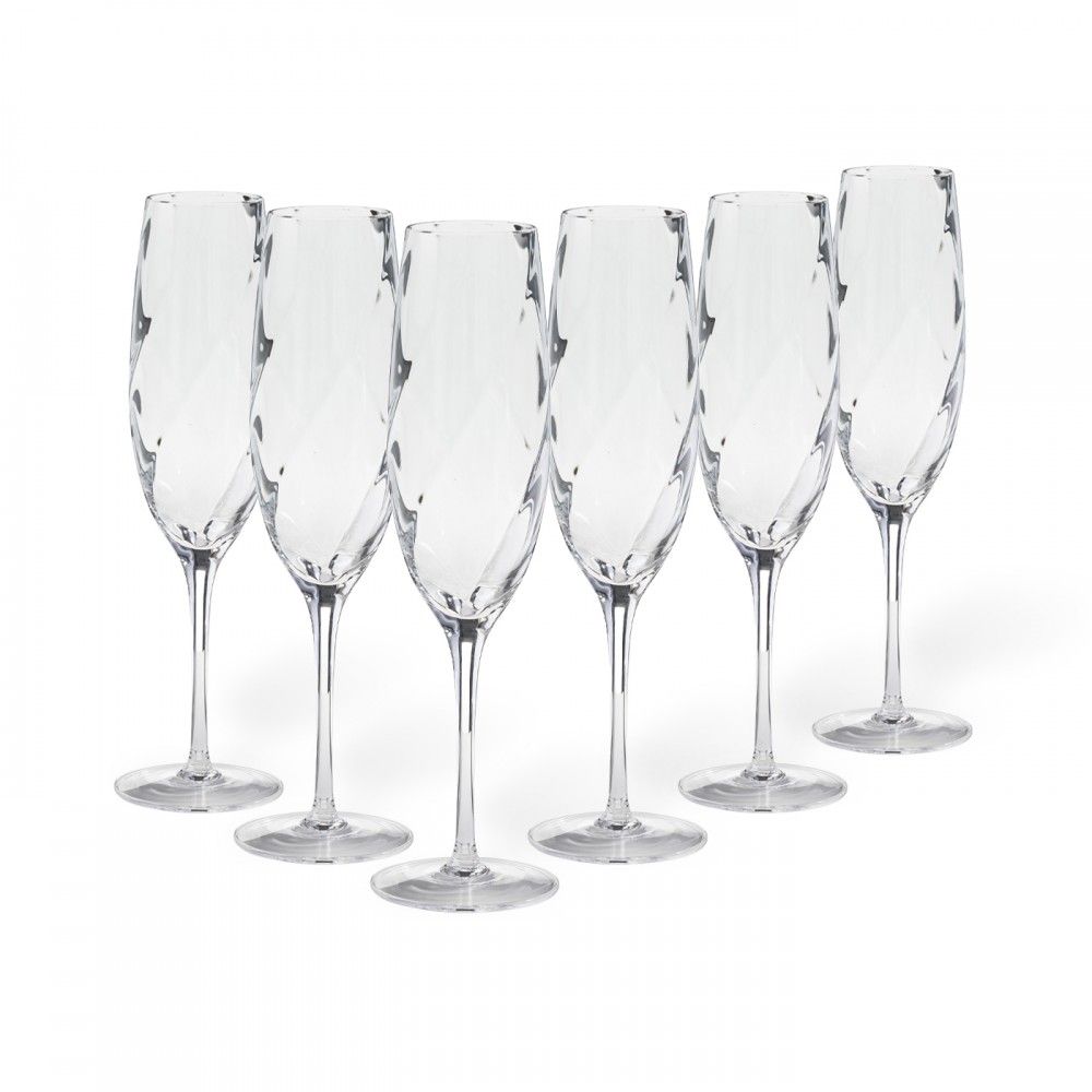 Casafina-Champagne Flute 9oz Ottica drinking glass