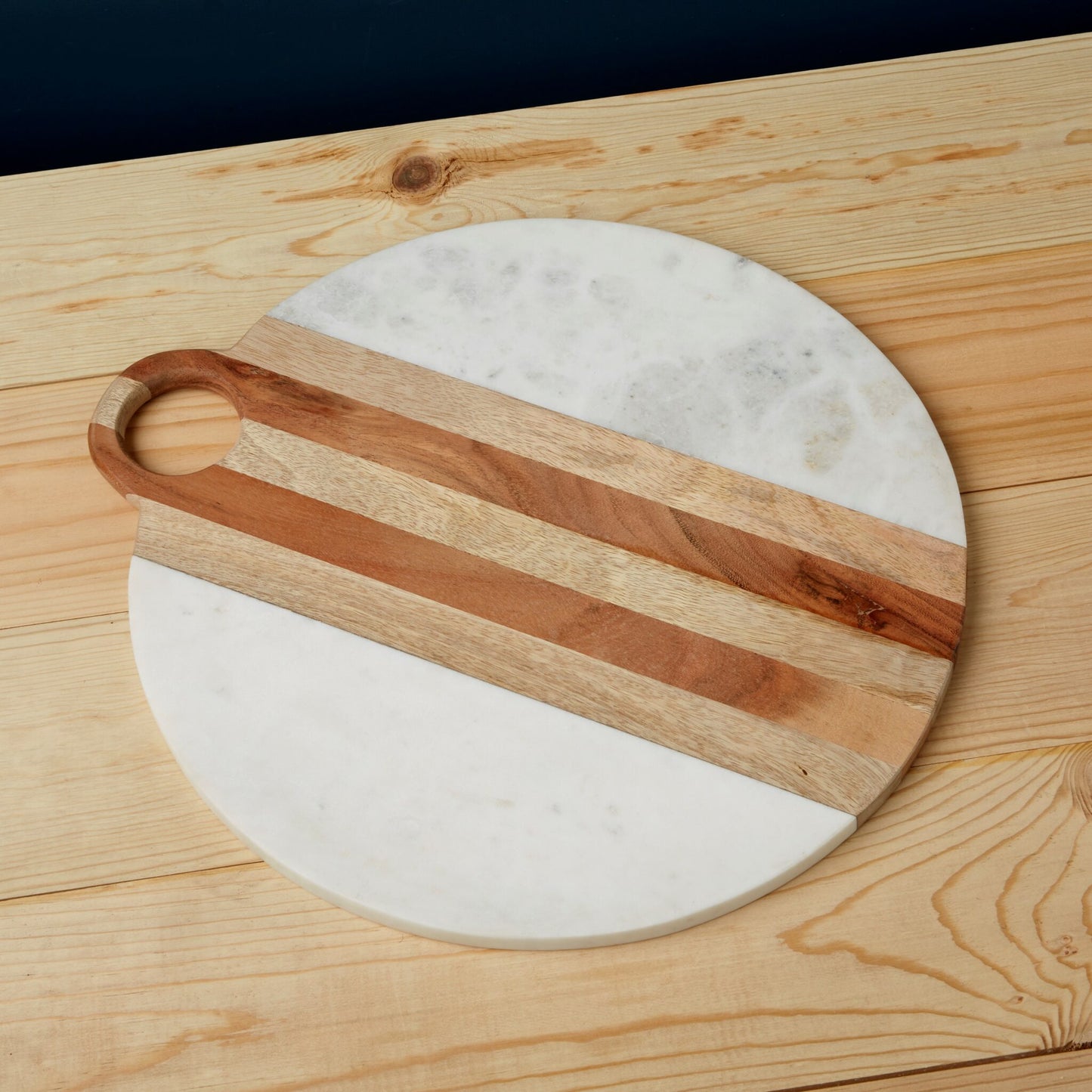 Be home-Moa Marble & Wood Round Board