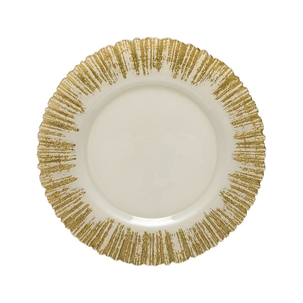 Casafina-Glass Charger Starburst