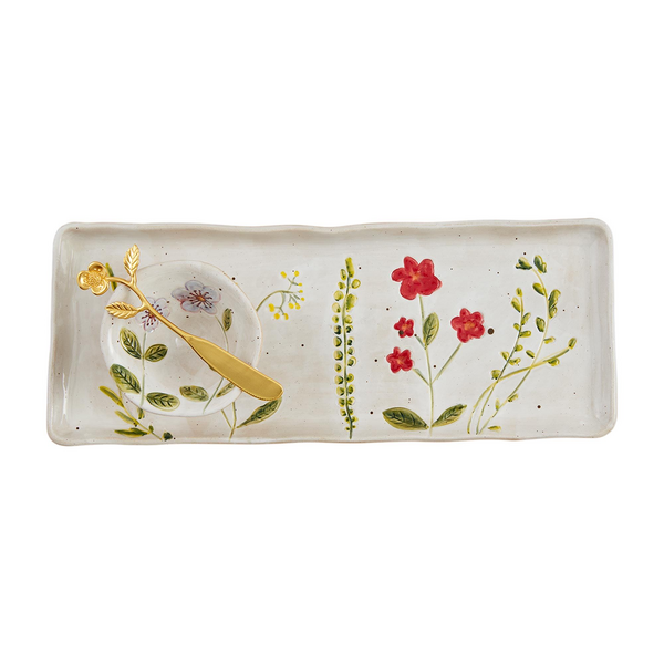Mudpie-Flower Tray And Dip Set