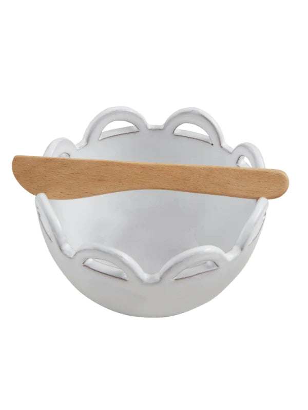 Mudpie-dip bowl w/spreader