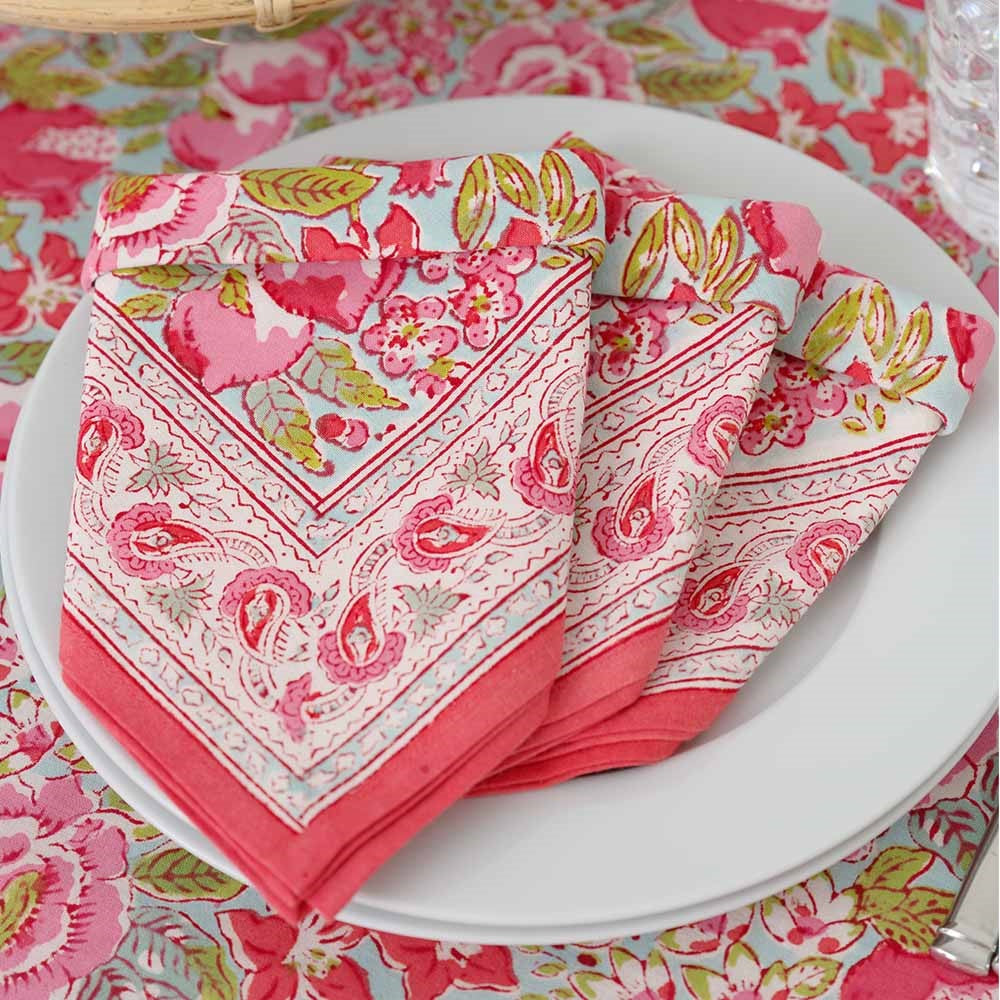 Pomegranate-Wildflower Garden Napkin set of 4