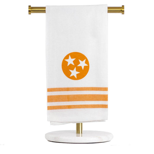 The Royal Standard-Tennessee Star Towel Orange and White 20x28