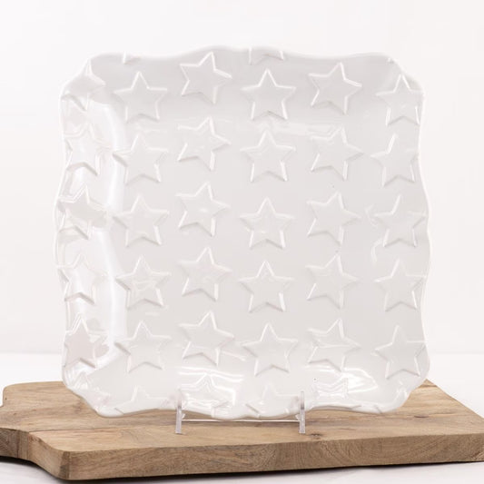 The Royal Standard-Star embossed square platter