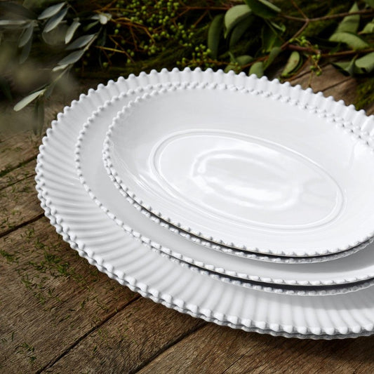 Costa Nova-OVAL PLATTER 16" PEARL