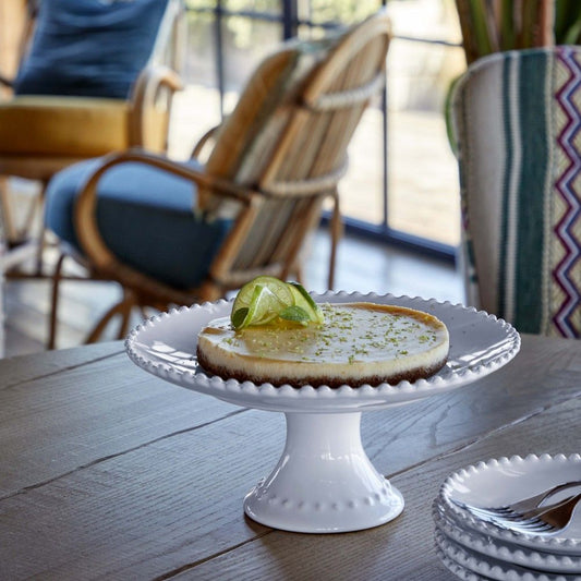 Costa Nova-FOOTED PLATE 9" PEARL