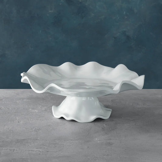 BEATRIZ BALL - NON-METAL VIDA Havana Pedestal Cake Plate (White)