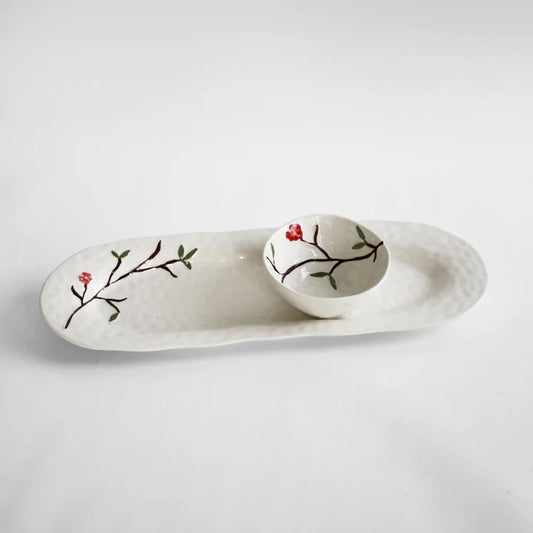 Beatriz Ball-CERAMIC Bird on Branch Mini Bowl Set of 2