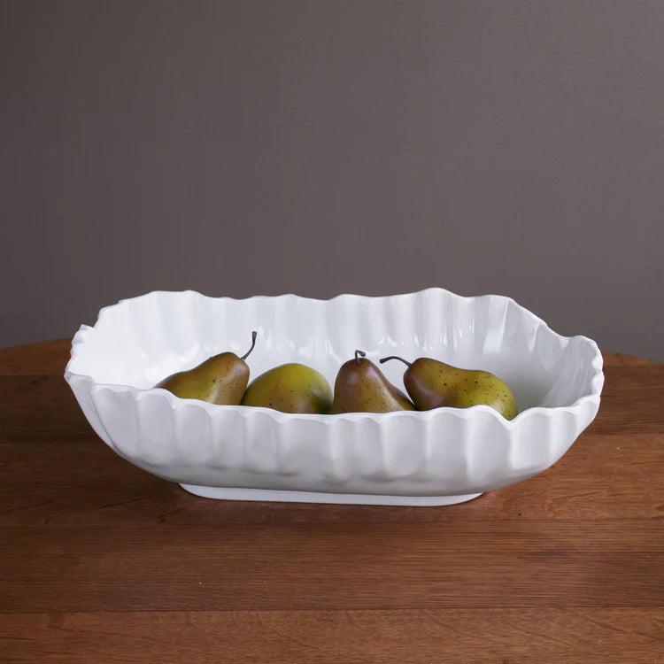 Beatriz Ball-VIDA Bloom Pinched Large Oval Bowl (White) 2954