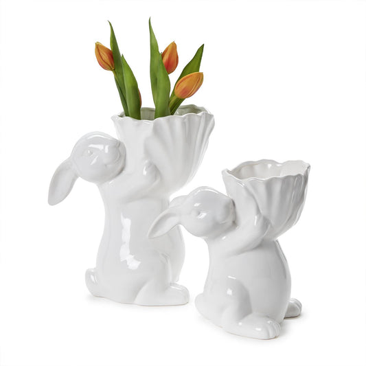 Two's Company-bunny cachepot