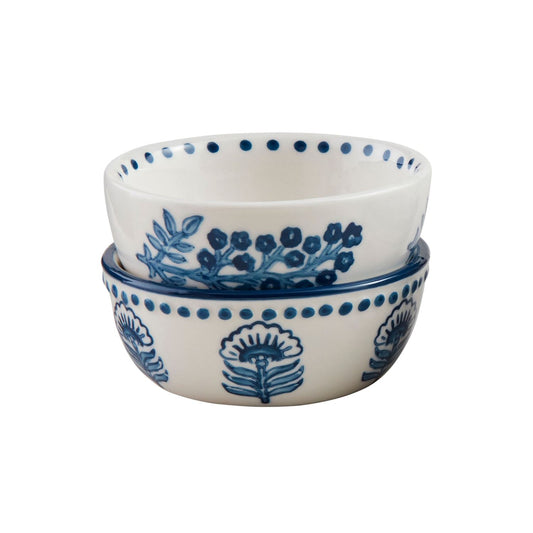 Mudpie-Bowl Block Print Blue single