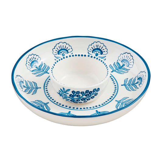 Mudpie-Block Print Chip & Dip Set