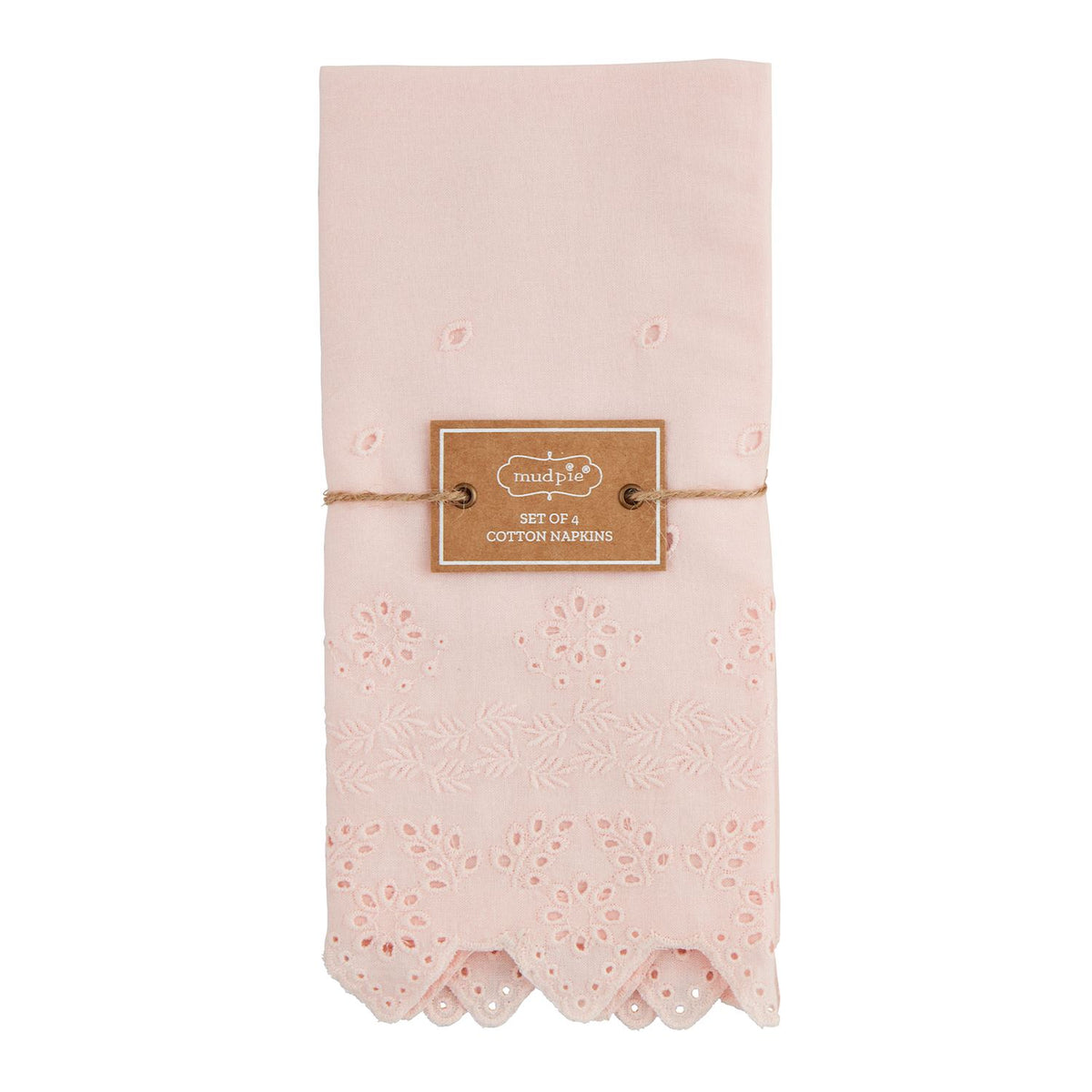 Mudpie-Pink Eyelet Spring Napkin