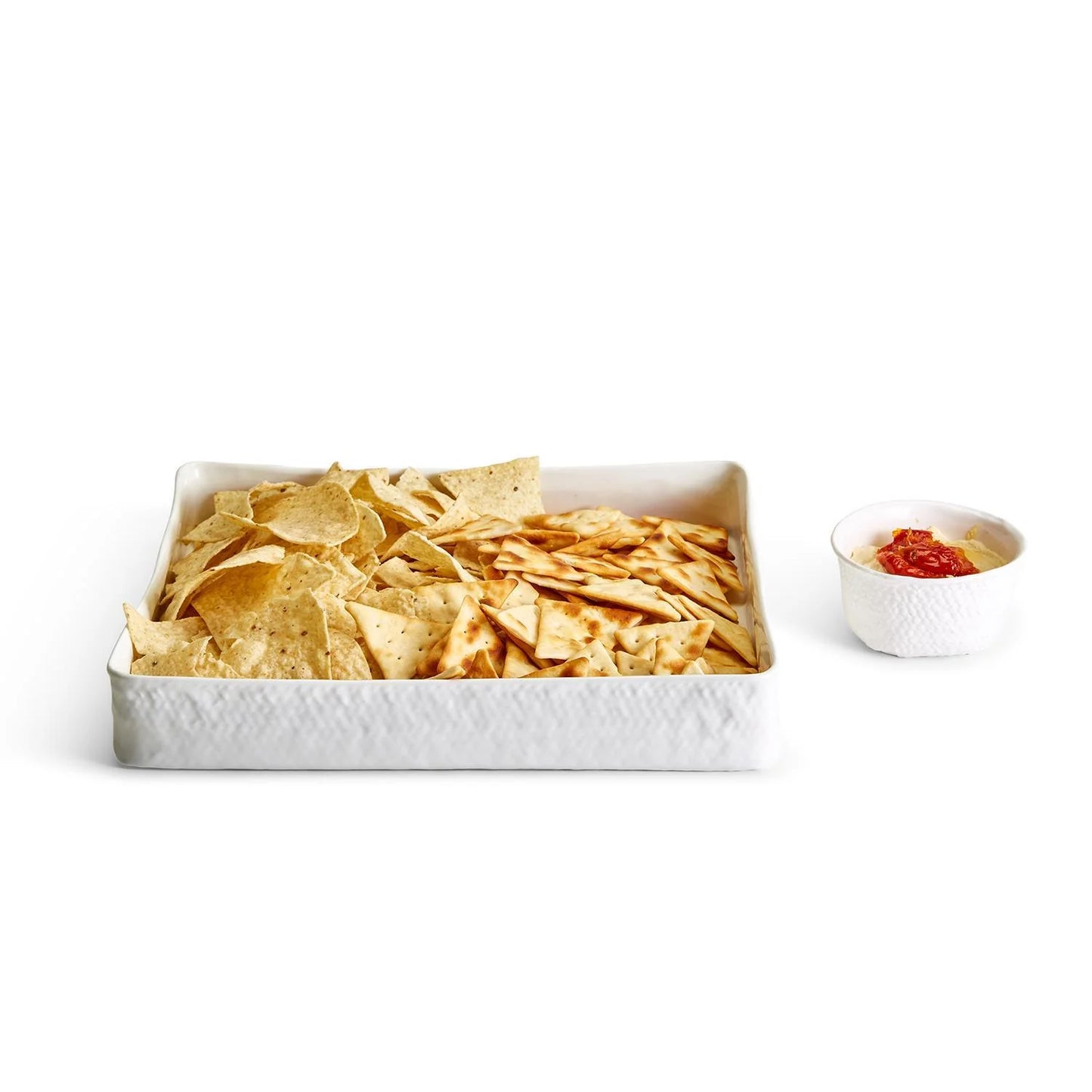 Two's company-Basket Weave Serving Platter and Bowl