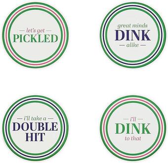 Two's company-s/24 pickleball paper coasters in gift box