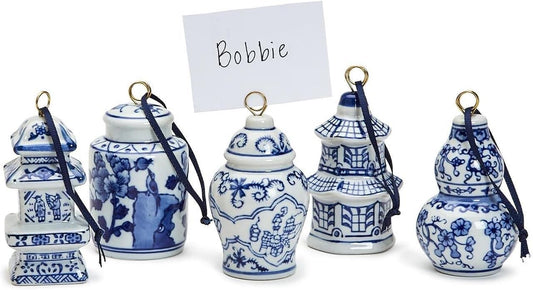 Two's company-chinoiserie ornament/placecard holder