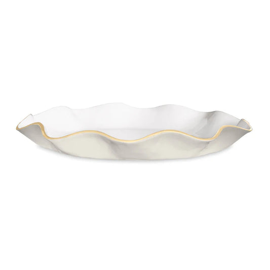 Beatriz Ball-ENCANTO Carola Large Round Platter (Cream and White)