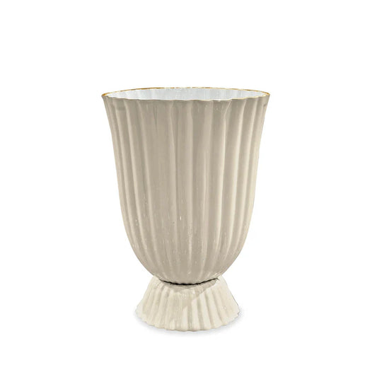 Beatriz Ball-ENCANTO Vienna Medium Vase (Cream and White)