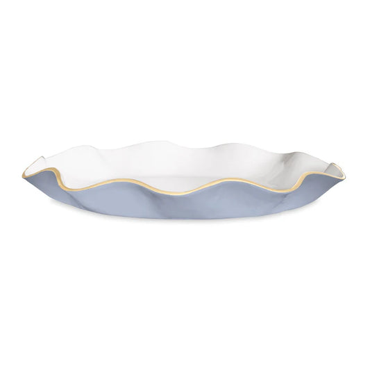 Beatriz Ball-ENCANTO Carola Large Round Platter (Periwinkle and White)